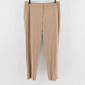 Lafayette 148 Barrow Wool Cashmere‎ Pants Size 12 Tan Trousers Corpcore Luxury